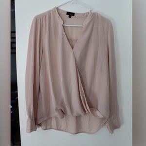 The Limited Pink Wrap-over Blouse